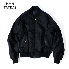 【期間限定ポイントアップ】TATRAS タトラス メンズ バシアート MA-1 ブルゾン mtme24s4101-l 国内正規品 ブラック ジャンパー 2024SS