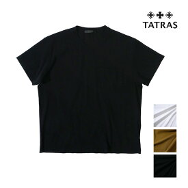 TATRAS タトラス メンズ ベッピーノ 半袖 Tシャツ カットソー PEPPINO mtme24s8503-m 国内正規品 ホワイト カーキ ブラック 2024SS 春夏 ブランド