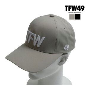 【10%OFFセール】TFW49 ティーエフダブリュー49 キャップ グレー ブラック TECNICAL CAP-3 t132510014