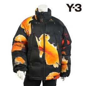 【20%OFFセール】Y-3 ワイスリー ダウンジャケット マルチブラック M Y3 AOP PUFFER JACKET ka2364 M mlt+bk