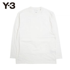 Y-3 ワイスリー メンズ 長袖Tシャツ ロンT クルーネック コットン 白 kq9777