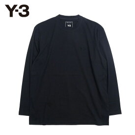 Y-3 ワイスリー メンズ 長袖Tシャツ ロンT クルーネック 無地 綿100% コットン 黒 kq9778