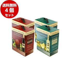 サンタ・レジーナ 3L 赤×2 白×2　ボックスワイン boxwine