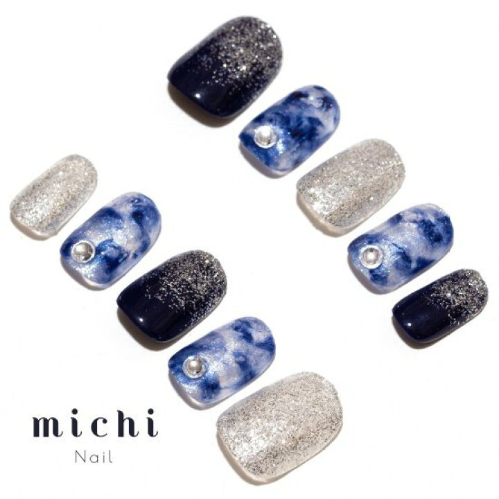楽天市場 きらめきネイビー シルバーネイル Michinail ネイルチップ ミチネイル ネイル つけ爪 ハンドメイドネイル ショートネイル ニュアンス ネイル ブライダルネイル 成人式ネイル オリジナルtシャツのup T