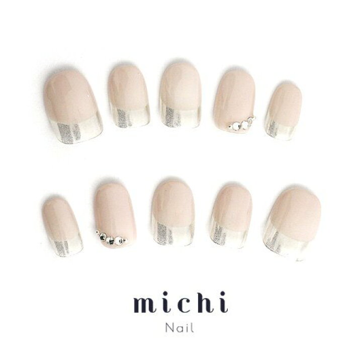 楽天市場】上品ミラーフレンチネイル michinail ネイルチップ 