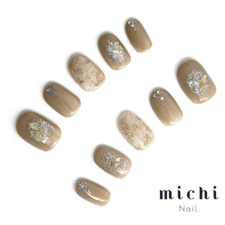 楽天市場 最大250円offクーポン配布中 シアーなブラウンベージュのシェルネイル Michinail ネイルチップ ミチネイル ネイル つけ爪 ハンドメイドネイル ショートネイル ニュアンスネイル ブライダルネイル 成人式ネイル オリジナルtシャツのup T