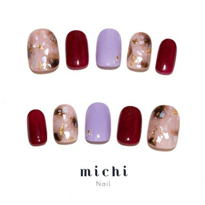 楽天市場 ラベンダーとボルドーのシェル べっ甲ネイル Michinail ネイルチップ ミチネイル ネイル つけ爪 ハンドメイドネイル ショートネイル ニュアンスネイル ブライダルネイル 成人式ネイル オリジナルtシャツのup T