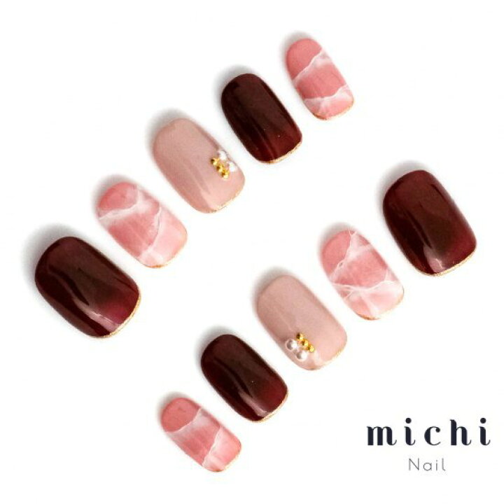 楽天市場 最大250円offクーポン配布中 秋カラーの大理石ネイル Michinail ネイルチップ ミチネイル ネイル つけ爪 ハンドメイドネイル ショートネイル ニュアンスネイル ブライダルネイル 成人式ネイル オリジナルtシャツのup T