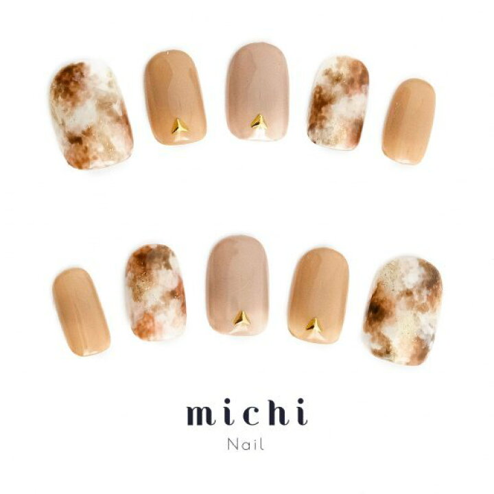 楽天市場】カフェオレブラウンネイル michinail ネイルチップ