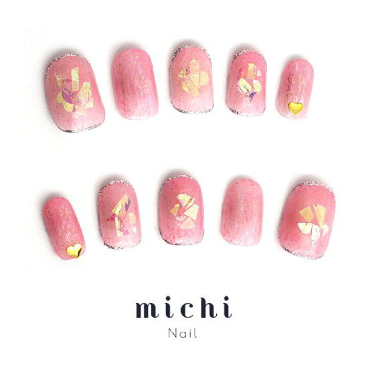 楽天市場】うるうるピンクオーロラnail michinail ネイルチップ  