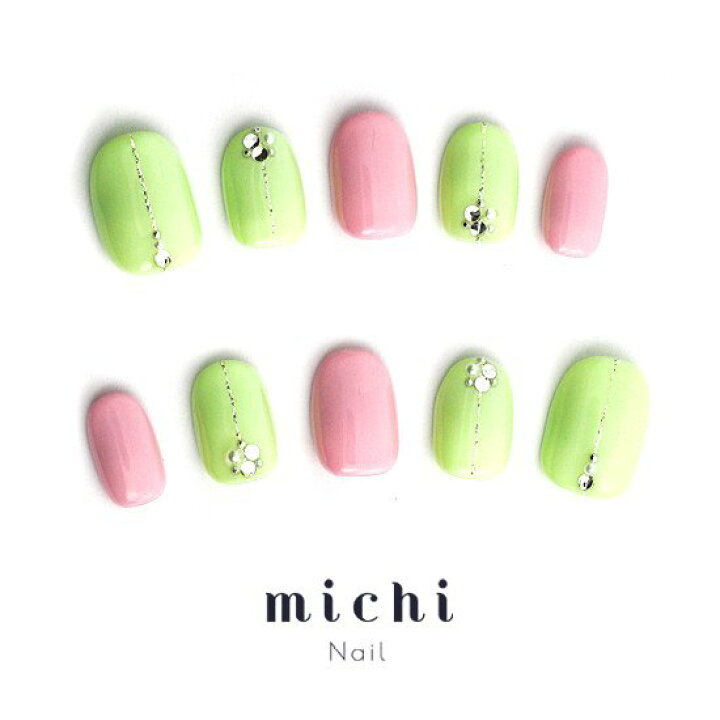楽天市場 パステルグリーン ピンクの上品ネイル Michinail ネイルチップ ミチネイル ネイル つけ爪 ハンドメイドネイル ショートネイル ニュアンスネイル ブライダルネイル 成人式ネイル オリジナルtシャツのup T