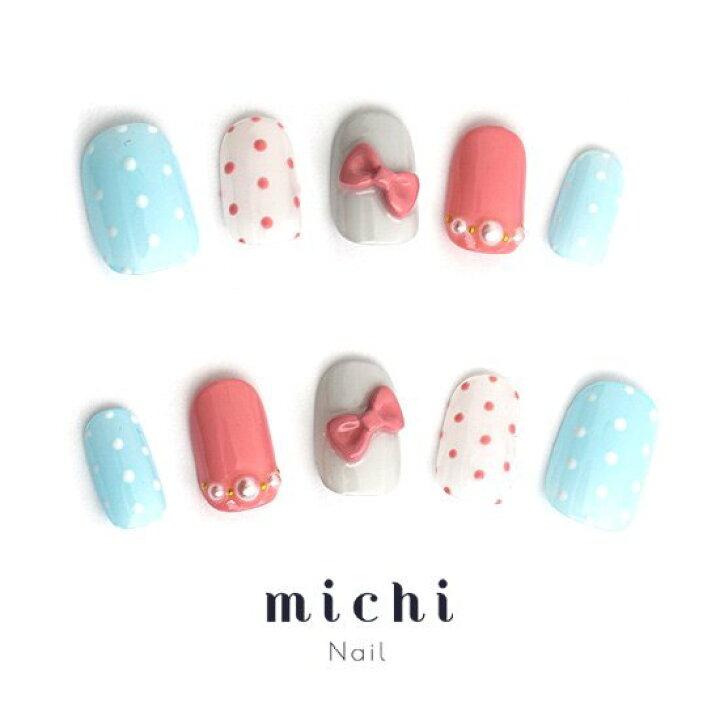 楽天市場 ドットリボンネイル Michinail ネイルチップ ミチネイル ネイル つけ爪 ハンドメイドネイル ショートネイル ニュアンスネイル ブライダルネイル 成人式ネイル オリジナルtシャツのup T