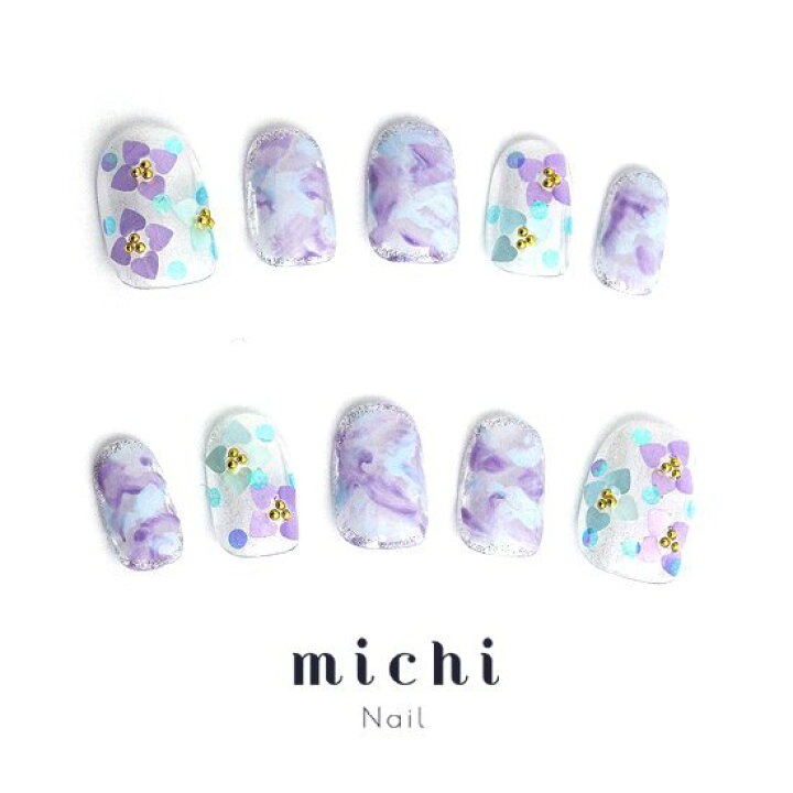 楽天市場 最大250円offクーポン配布中 きれいめあじさいカラーネイル Michinail ネイルチップ ミチネイル ネイル つけ爪 ハンドメイド ネイル ショートネイル ニュアンスネイル ブライダルネイル 成人式ネイル オリジナルtシャツのup T