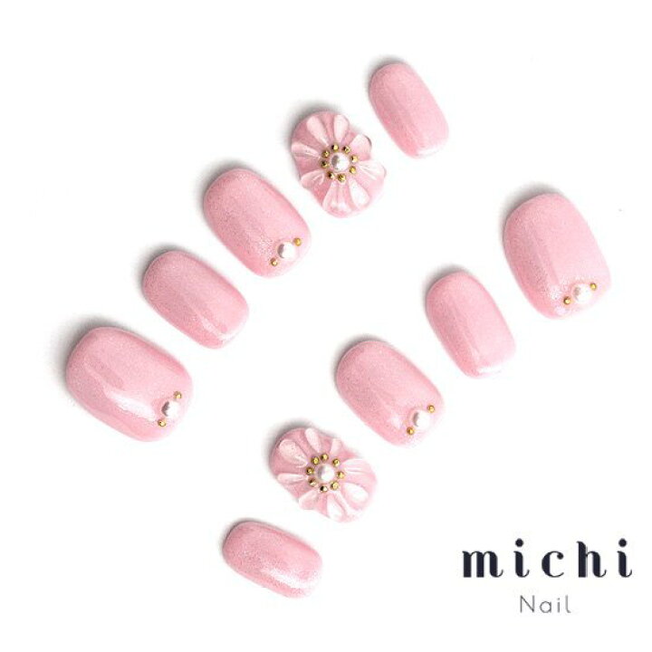 楽天市場 ぷっくりお花のピンクネイル Michinail ネイルチップ ミチネイル ネイル つけ爪 ハンドメイドネイル ショートネイル ニュアンスネイル ブライダルネイル 成人式ネイル オリジナルtシャツのup T