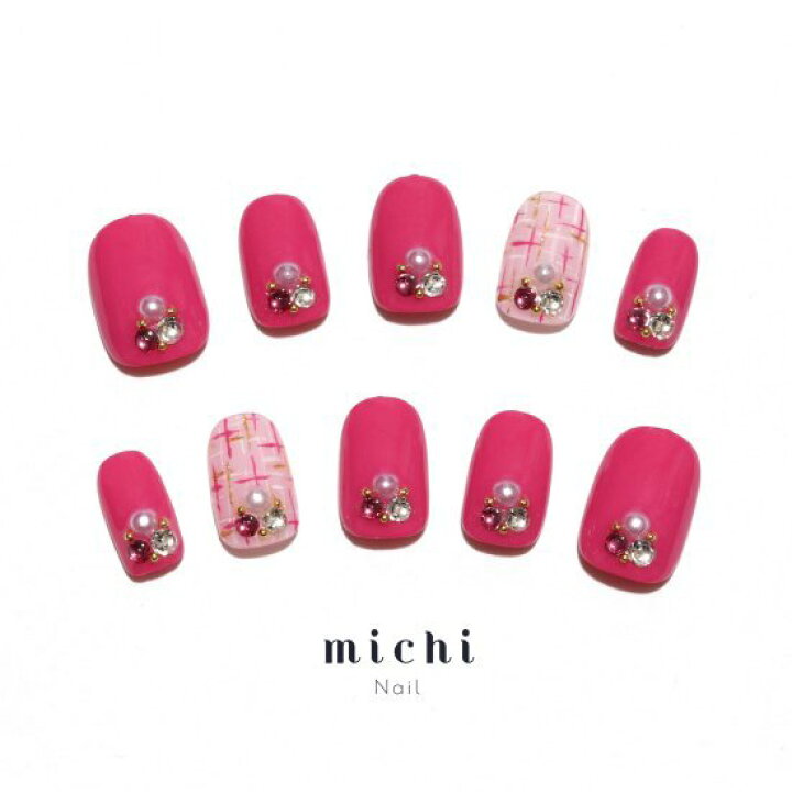 楽天市場 チェリーピンクのツイードネイル Michinail ネイルチップ ミチネイル ネイル つけ爪 ハンドメイドネイル ショートネイル ニュアンス ネイル ブライダルネイル 成人式ネイル オリジナルtシャツのup T