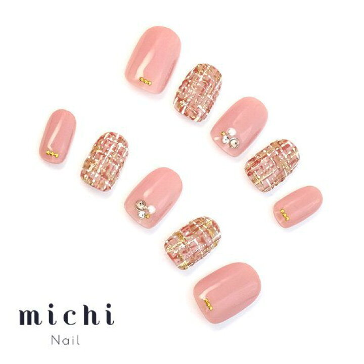 楽天市場 ピンクツイードネイル Michinail ネイルチップ ミチネイル ネイル つけ爪 ハンドメイドネイル ショートネイル ニュアンスネイル ブライダルネイル 成人式ネイル オリジナルtシャツのup T