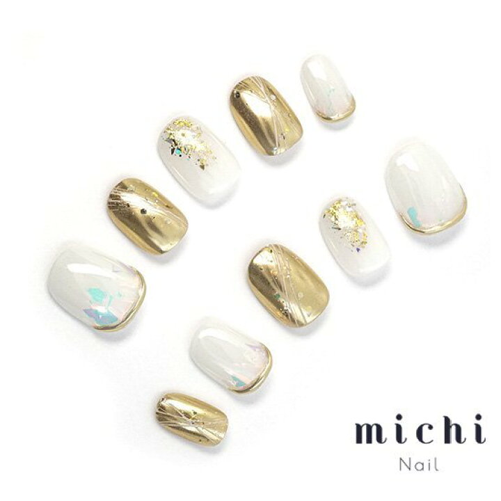 楽天市場 ホワイトゴールドのオーロラネイル Michinail ネイルチップ ミチネイル ネイル つけ爪 ハンドメイドネイル ショートネイル ニュアンス ネイル ブライダルネイル 成人式ネイル オリジナルtシャツのup T