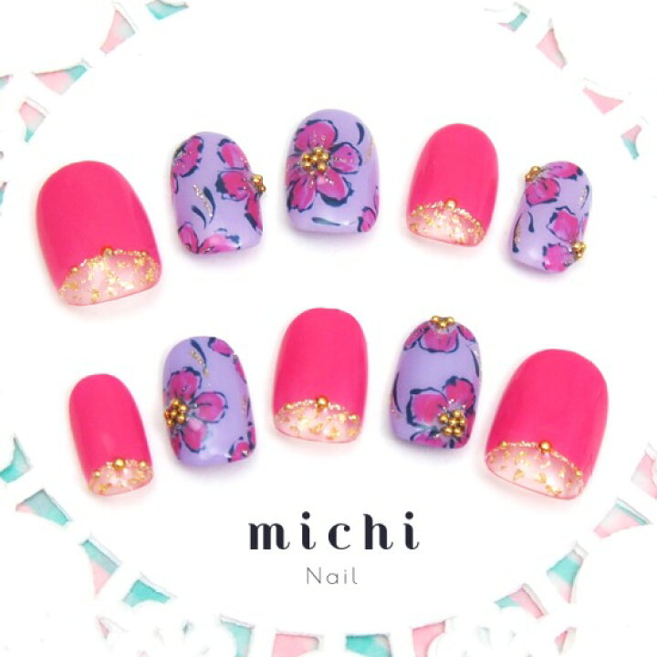 楽天市場 ショッキングピンクの逆フレンチアートネイル Michinail ネイルチップ ミチネイル ネイル つけ爪 ハンドメイドネイル ショートネイル ニュアンスネイル ブライダルネイル 成人式ネイル オリジナルtシャツのup T