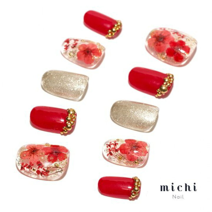 楽天市場 セット割 フィエスタ押し花ネイル レッド オリジナルtシャツのup T