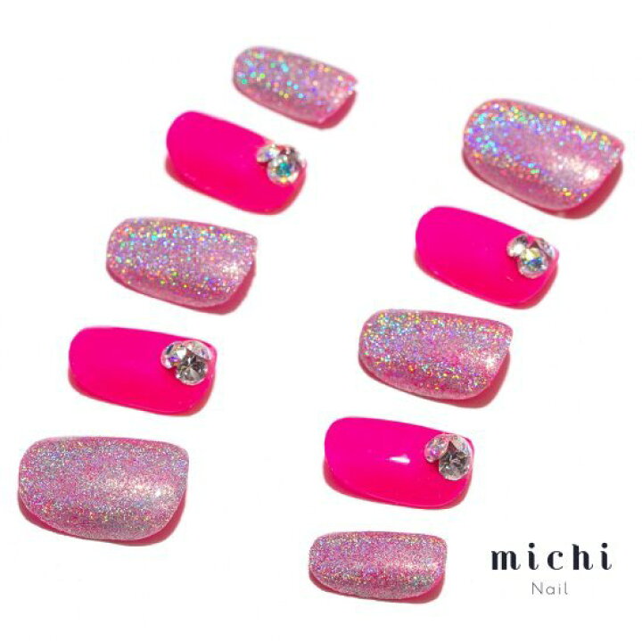 楽天市場 キラキラピンクのユニコーンネイル Michinail ネイルチップ ミチネイル ネイル つけ爪 ハンドメイドネイル ショートネイル ニュアンス ネイル ブライダルネイル 成人式ネイル オリジナルtシャツのup T