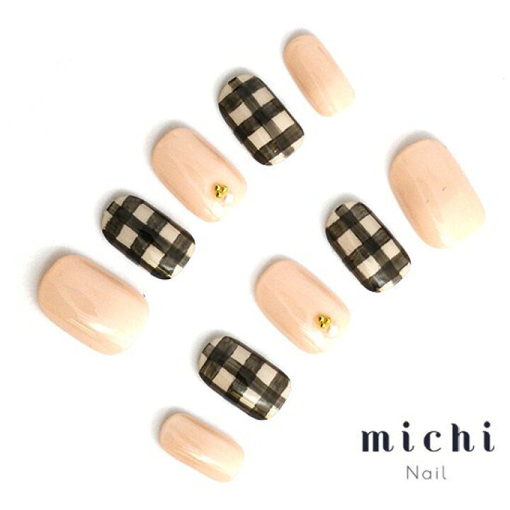 楽天市場 ナチュラルギンガムチェックネイル Michinail ネイルチップ ミチネイル ネイル つけ爪 ハンドメイドネイル ショートネイル ニュアンス ネイル ブライダルネイル 成人式ネイル オリジナルtシャツのup T