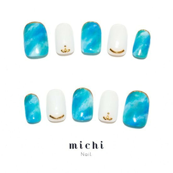 楽天市場 ブルー グリーンの大理石風ネイル Michinail ネイルチップ ミチネイル ネイル つけ爪 ハンドメイドネイル ショートネイル ニュアンス ネイル ブライダルネイル 成人式ネイル オリジナルtシャツのup T