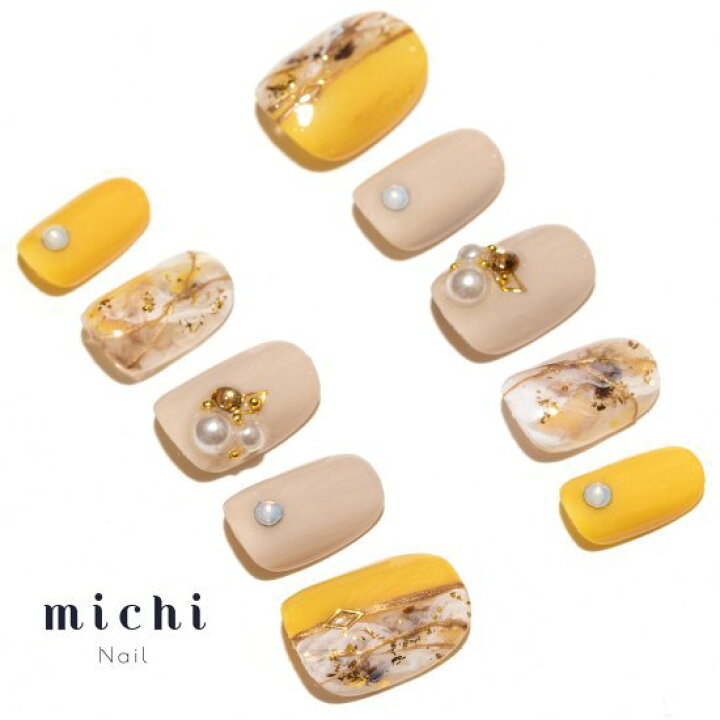 楽天市場 マスタードイエローの天然石風ネイル Michinail ネイルチップ ミチネイル ネイル つけ爪 ハンドメイドネイル ショートネイル ニュアンスネイル ブライダルネイル 成人式ネイル オリジナルtシャツのup T
