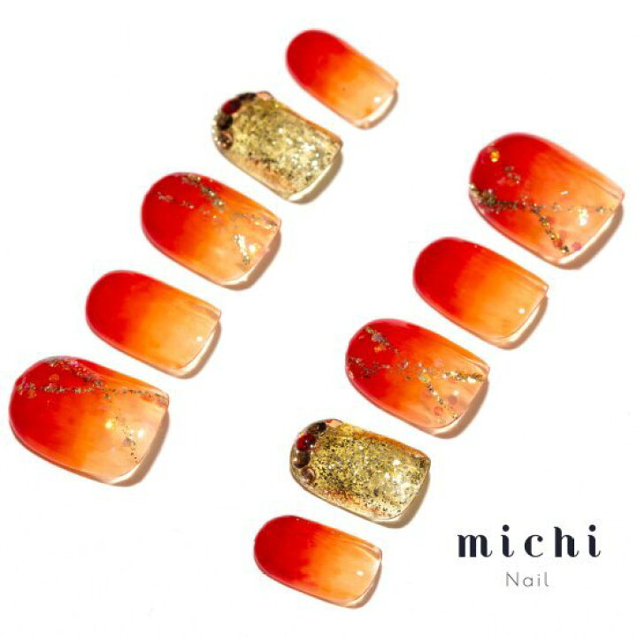 楽天市場 紅葉カラーグラデーションネイル Michinail ネイルチップ ミチネイル ネイル つけ爪 ハンドメイドネイル ショートネイル ニュアンス ネイル ブライダルネイル 成人式ネイル オリジナルtシャツのup T