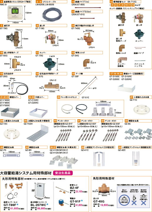 楽天市場】三菱 電気温水器 【BA-T12G】 別売部品（給湯専用タイプ  