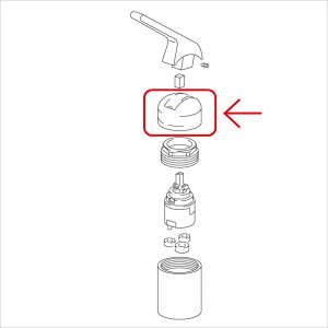 KVK 【KPS705/800】 旧MYMFM747U4スイ等用カートリッジ押え 旧MYM補修部品>構造部品【NP後払いOK】