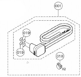 【あす楽】ノーリツ NORITZ ガス給湯器 部材 温水ルームヒーター用 温水コンセント P-1.2 (0500337) (ホース長さ1.2M)