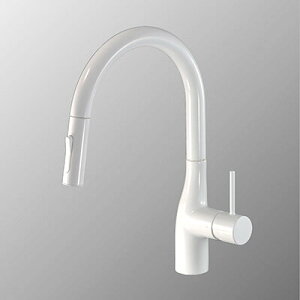 KVK 【KM6061ZECC4】シングルレバー式シャワー付混合栓 グロスホワイト 寒冷地用 キッチン用水栓