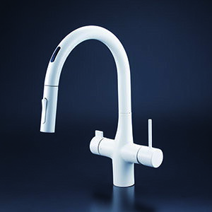 KVK ビルトイン浄水器用シングルシャワー付混合栓(センサー) マットホワイト 【KM6091SCECM4】