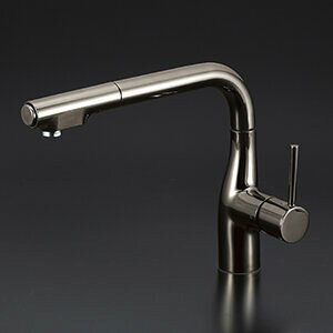 KVK 流し台用シングルレバー式シャワー付混合栓(L型)Eレバー・回転規制【KM6101ZVECBN】