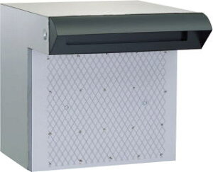 ハッピー金属 【676-BK】 ファミールポスト(ステンレスポスト)676-BK ポストぐち(差入口)・受箱一体型タイプ