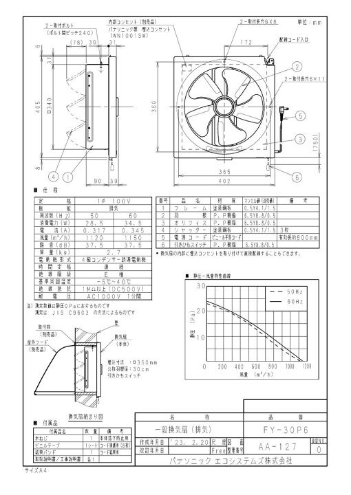 楽天市場】【あす楽】パナソニック Panasonic 換気扇 【FY-30P6】 一般 