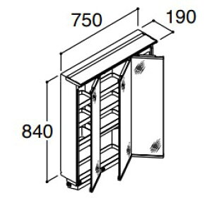 INAX LIXILENV yMRA-753TXEUz LEDCƖ 3ʋ S[ ~[Lrlbg S1900mmp ʉώ  NBs560^Cv