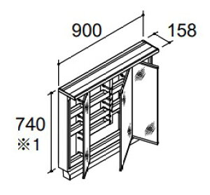 INAX LIXILENV yMRB-903TYJUz LEDƖiXLEDj 3ʋ S[ ~[Lrlbg S1800mmp ʉώ  NBs560^Cv