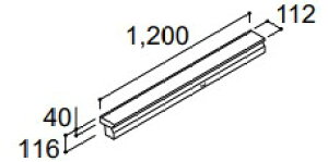 INAX LIXIL・リクシル 【RB-TUY(1200) ミドルグレード】 棚ユニット 洗面化粧室 部材 クレヴィ奥行560タイプ