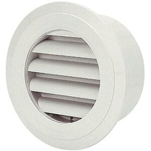 神栄ホームクリエイト 換気口部品 丸型ガラリ クーラーキャップ兼用止水板付 シルバーホワイト SGM-107NC