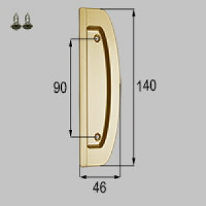 LIXIL リクシル トステム 引手【商品コード:FNMZ516 内容物:本体×1、取付ネジセット×1 サテンゴールド 】