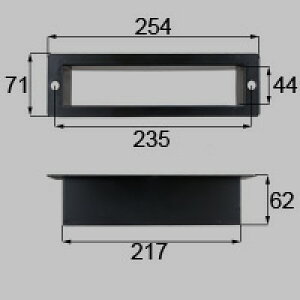 LIXIL リクシル トステム ポスト中受け 【商品コード:PNAT130】 内容物本体×1 ブラック