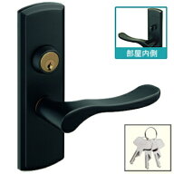 ウッドワン WOOD ONE【ZH11B　ZH11B4-B】鍵付錠：レバーハンドルセットB型（ブラック） ドア レバーハン…