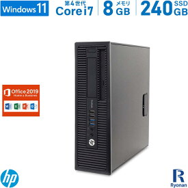 【スーパーSALE 10%OFF】HP ProDesk 600 G1 SFF 第4世代 Core i7 メモリ:8GB 新品SSD:240GB デスクトップパソコン Microsoft Office 2019 搭載 DVD-ROM Windows11 中古 | Office2019 選択可 中古パソコン PC 中古PC 中古デスクトップ