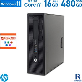 【スーパーSALE 10%OFF】HP ProDesk 600 G1 SFF 第4世代 Core i7 メモリ:16GB 新品SSD:480GB デスクトップパソコン Microsoft Office 2021 搭載 DVD-ROM Windows11 | Office2021 Windows10 選択可 PC 中古PC 中古デスクトップ