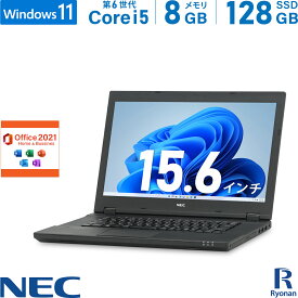 【GW直前！最大5,000円OFFクーポン】NEC VersaPro VK23TX 第6世代 Core i5 メモリ:8GB 新品SSD:120GB ノートパソコン Microsoft Office 2021搭載 15.6インチ DVD-ROM 無線LAN HDMI Office付 パソコン 中古ノートパソコン Windows 11 搭載 Office2021