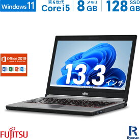 【エントリーするだけでポイント8倍】富士通 LIFEBOOK E734/H 第4世代 Core i5 メモリ:8GB 新品SSD:128GB ノートパソコン Microsoft Office 2019搭載 13.3インチ 中古 パソコン 中古ノートパソコン Windows 11 搭載 Windows 10 Office2019