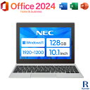 中古ノートパソコン 2in1 Windows11 Microsoft Office 2024H&B 付き｜NEC VKF11 純正キーボード付属｜WEBカメラ タッチパネル｜Celeron N4100 メモリ 4GB ストレージ 128GB｜タブレット 10インチ Windows 高画質 WUXGA 1920×1200 無線 Wi-Fi HDMI