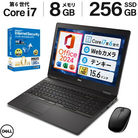 2024H&B｜中古ノートパソコン Windows11 Microsoft Office 2024 H&B 付き｜店長厳選 DELL Precision 3520 ｜Core i7 第6世代 メモリ 8GB M.2 SSD 256GB｜中古パソコン 中古PC ノートPC｜WEBカメラ テンキー Wi-Fi Bluetooth HDMI フルHD 15.6インチ