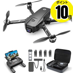 ���|�C���g10�{�� �h���[�� �����[�gID���� GPS���� Holy Stone 4K�J���� EIS��u���␳ �܂��� �u���V���X���[�^�[ 130°�L�p�J���� ���[�P�[�X�t�� �t�H���[�~�[���[�h �����ǐ� ���x�ێ� 2.4GHz 
